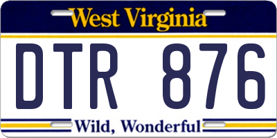 WV license plate DTR876