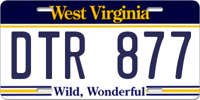 WV license plate DTR877