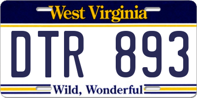 WV license plate DTR893