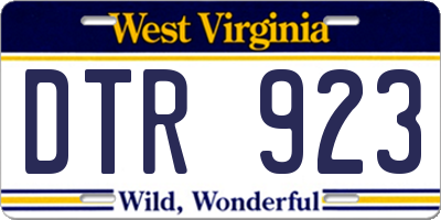 WV license plate DTR923