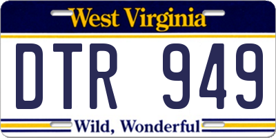 WV license plate DTR949