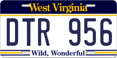 WV license plate DTR956