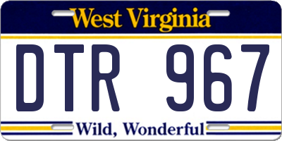 WV license plate DTR967