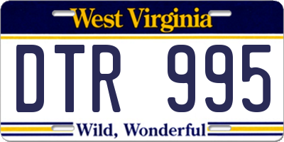 WV license plate DTR995