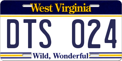 WV license plate DTS024