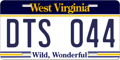 WV license plate DTS044