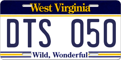 WV license plate DTS050