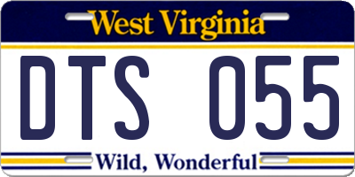 WV license plate DTS055
