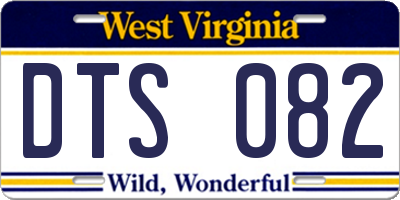 WV license plate DTS082