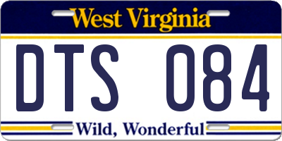 WV license plate DTS084