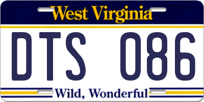 WV license plate DTS086
