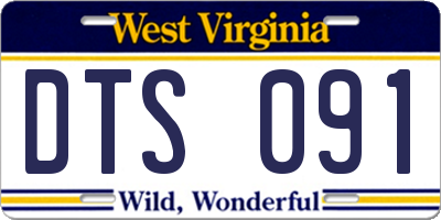 WV license plate DTS091