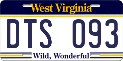 WV license plate DTS093
