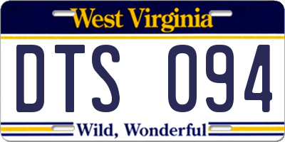 WV license plate DTS094