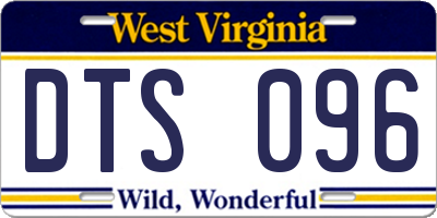 WV license plate DTS096