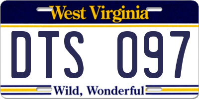 WV license plate DTS097