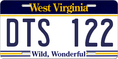 WV license plate DTS122