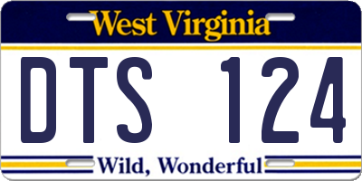 WV license plate DTS124
