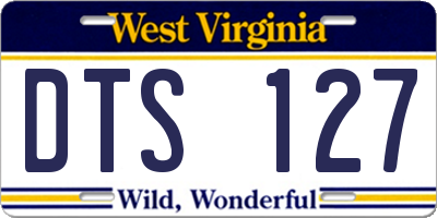 WV license plate DTS127