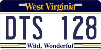 WV license plate DTS128