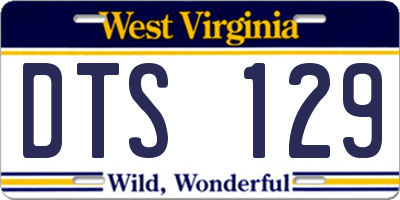 WV license plate DTS129