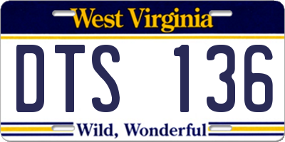 WV license plate DTS136