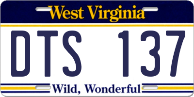 WV license plate DTS137