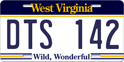 WV license plate DTS142