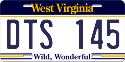 WV license plate DTS145