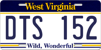 WV license plate DTS152