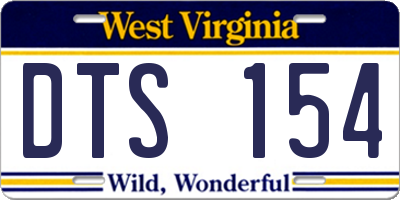 WV license plate DTS154