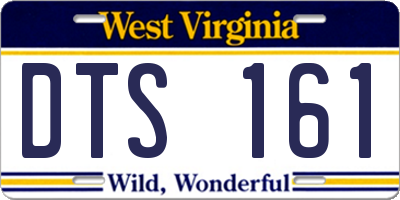 WV license plate DTS161