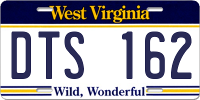 WV license plate DTS162
