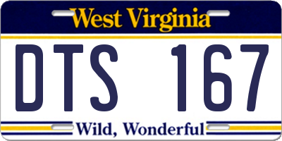 WV license plate DTS167