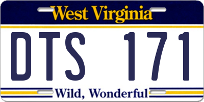 WV license plate DTS171