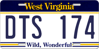 WV license plate DTS174