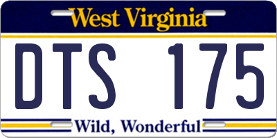 WV license plate DTS175