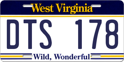 WV license plate DTS178