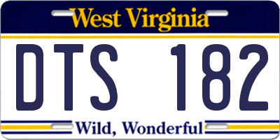 WV license plate DTS182