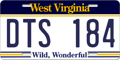 WV license plate DTS184