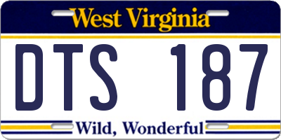 WV license plate DTS187