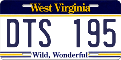 WV license plate DTS195