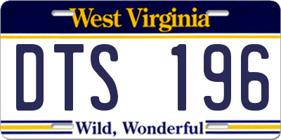 WV license plate DTS196