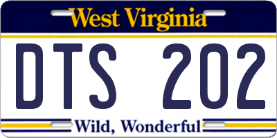 WV license plate DTS202