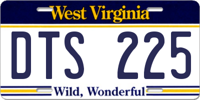 WV license plate DTS225