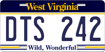 WV license plate DTS242