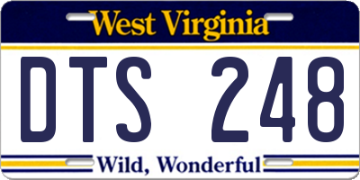 WV license plate DTS248