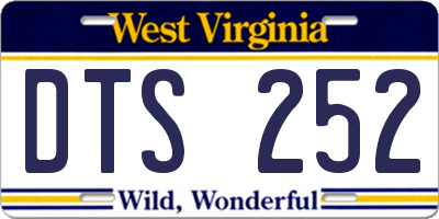 WV license plate DTS252