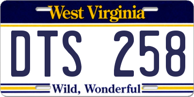 WV license plate DTS258