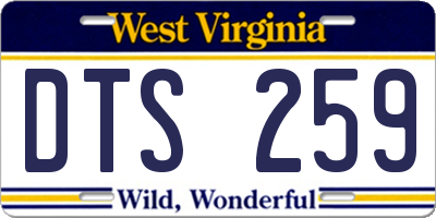 WV license plate DTS259